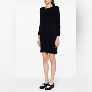 Authentic!! CHANEL Ribbed Detail Boxy Dress. Size: 10.